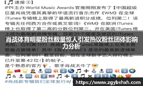 肖战体育明星粉丝数量惊人引发热议粉丝团体影响力分析